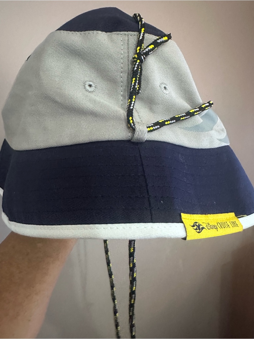 Disney Cruise Line Two-Tone Bucket Hat in Navy & Light Gray NWT